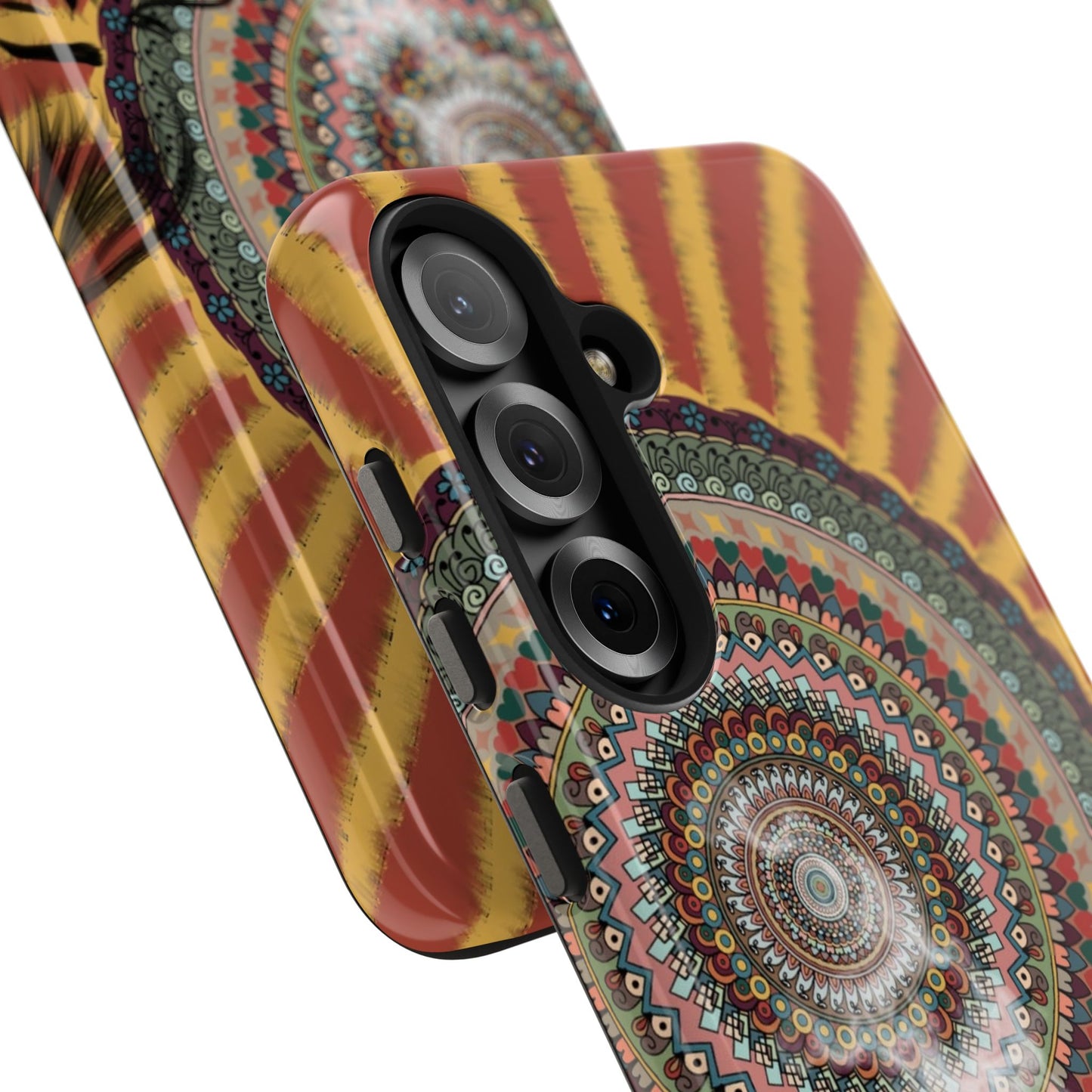 Mandala Sunburst Tough Phone Case — Boho Protective Phone Cover