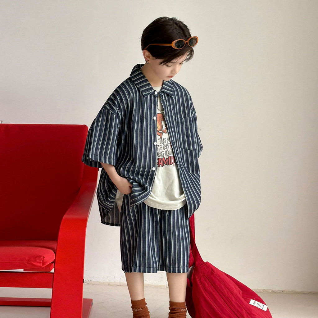 Boys' pure cotton short sleeved set