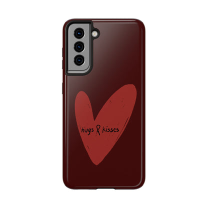 Hugs & Kisses Heart Tough Phone Case