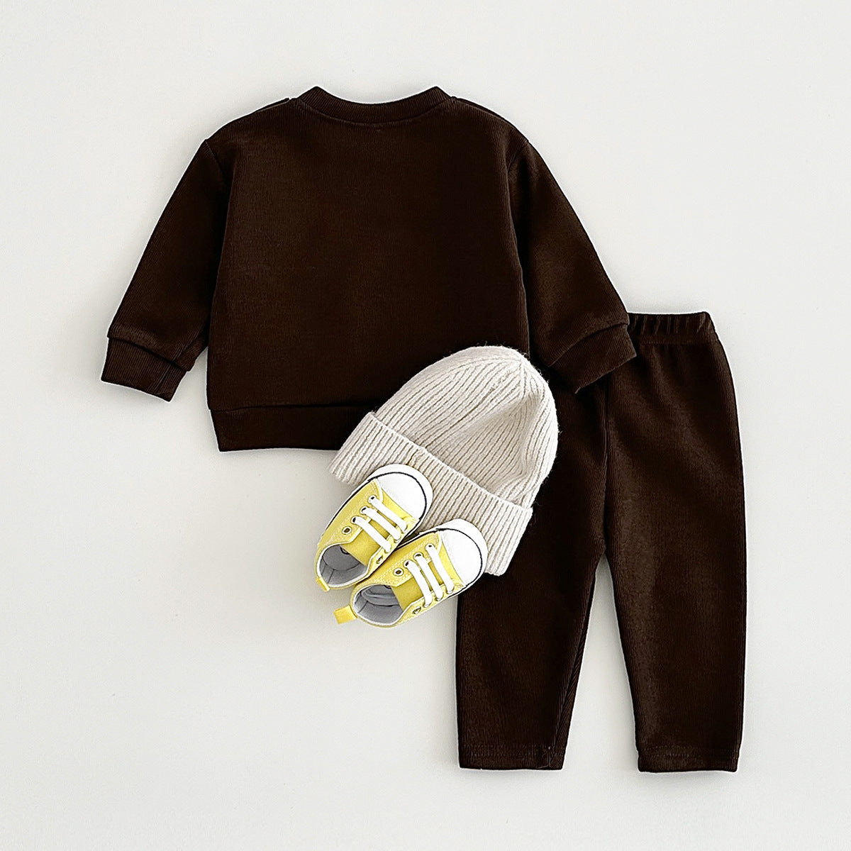 Animal embroidery long sleeved two-piece hoodie set
