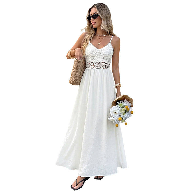 Robe caraco à col en V