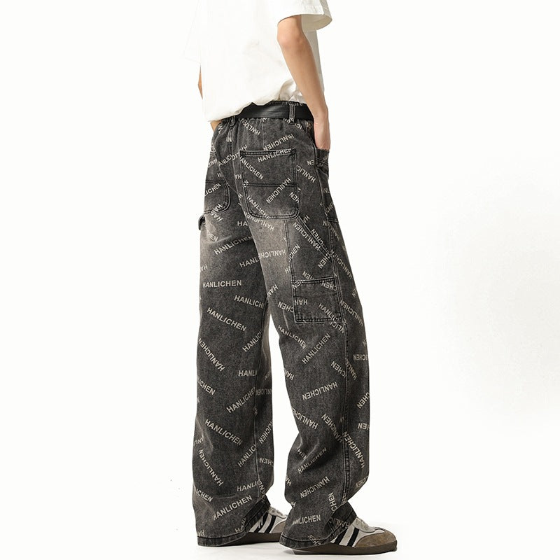 Pantalon en jean coupe droite pour homme