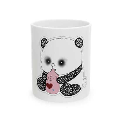Panda Baby Bottle Ceramic Mug – Cute Nursery Animal Coffee Cup (11oz & 15oz)