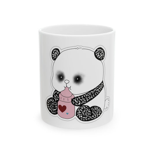 Panda Baby Bottle Ceramic Mug – Cute Nursery Animal Coffee Cup (11oz & 15oz)