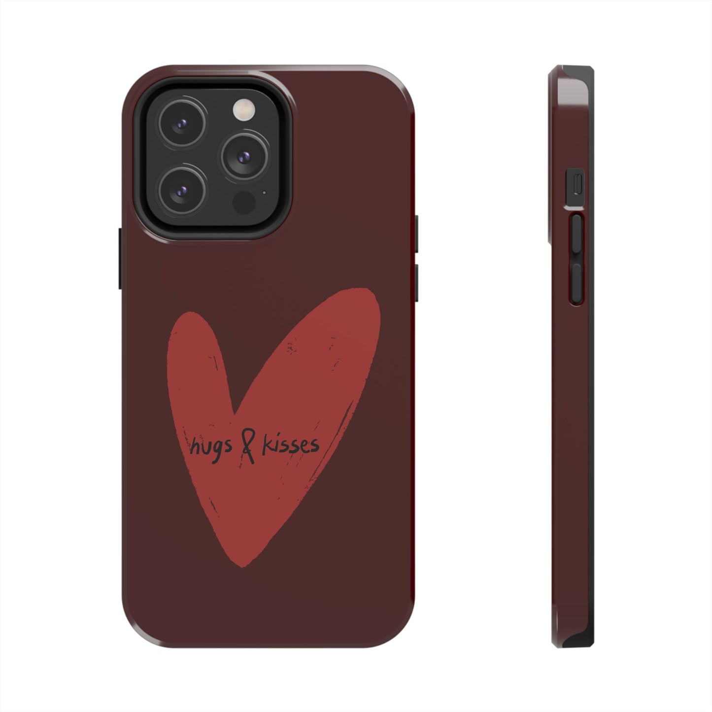 Hugs & Kisses Heart Tough Phone Case