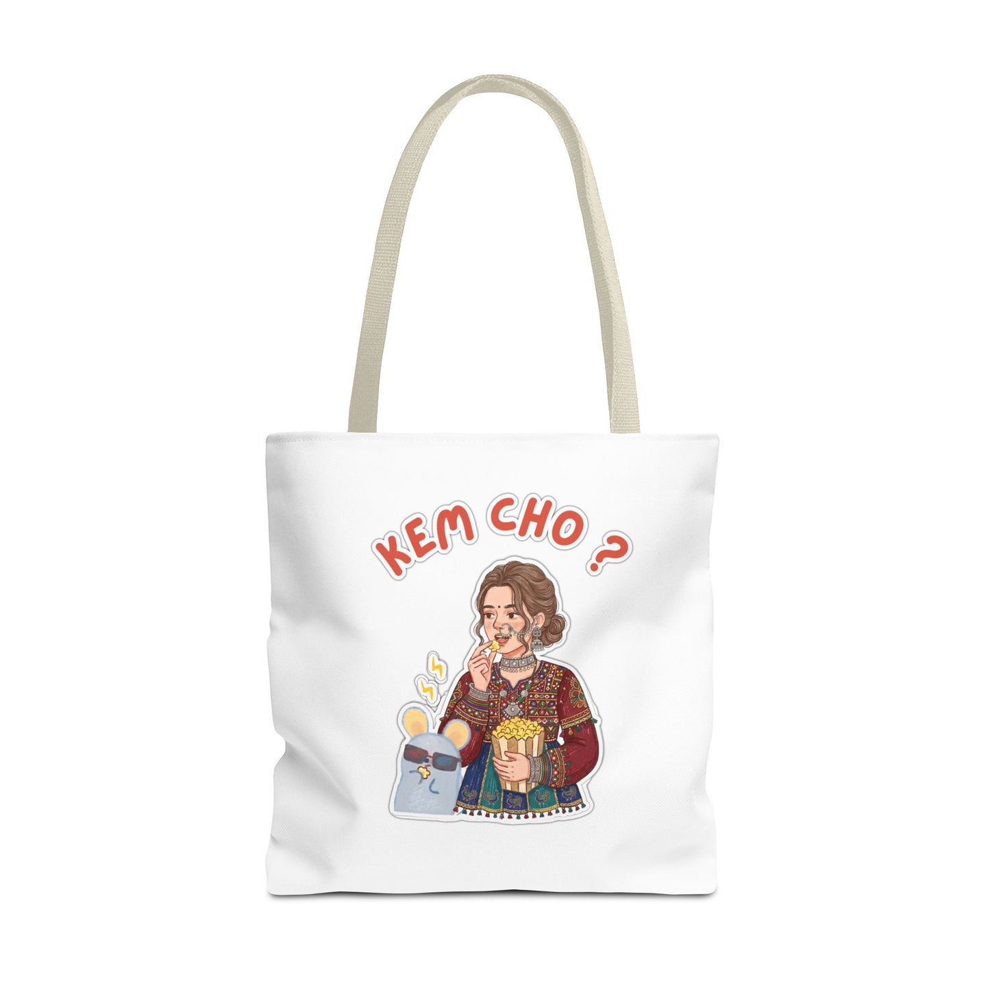 Tote Bag — 'Kem Cho?' Illustrative Gujarati Greeting Tote