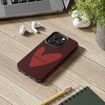 Hugs & Kisses Heart Tough Phone Case