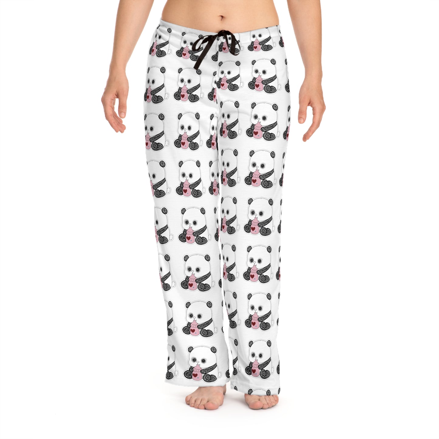 Panda Pattern Pajama Pants — Cute Women's Lounge Sleepwear