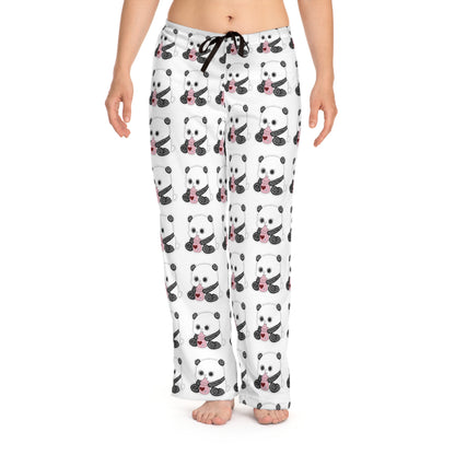 Panda Pattern Pajama Pants — Cute Women's Lounge Sleepwear