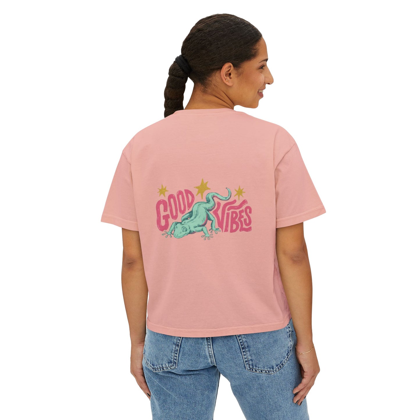 Halloween Pumpkin Ghost Floral Boxy Tee