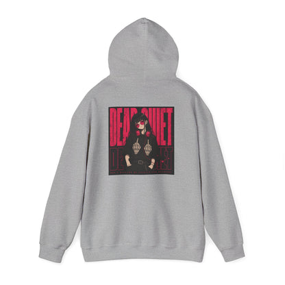 Darkwave Band Hoodie — 'Dead Quiet' Retro Goth Graphic Pullover