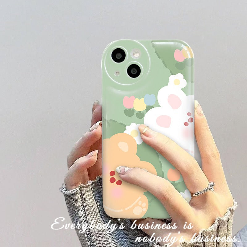 Étui de téléphone Ins pour iPhone 13 Apple 14pro 12 mignon 11 Air Cushion XS Plus