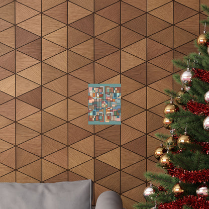 Abstract Geometric Poster — Retro Mid-Century Wall Art