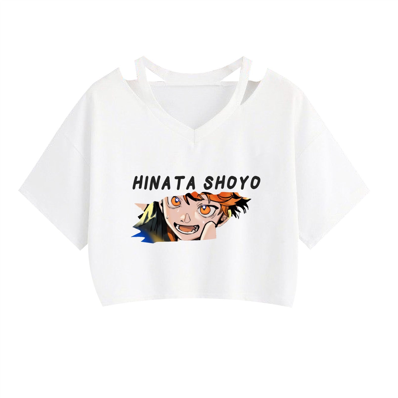 Anime HaikyuuPrinted Women's Strapless Crop Top Hoodie