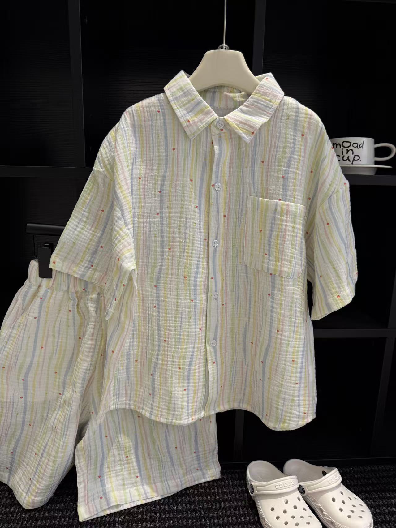 Boys' summer pure cotton short sleeved set