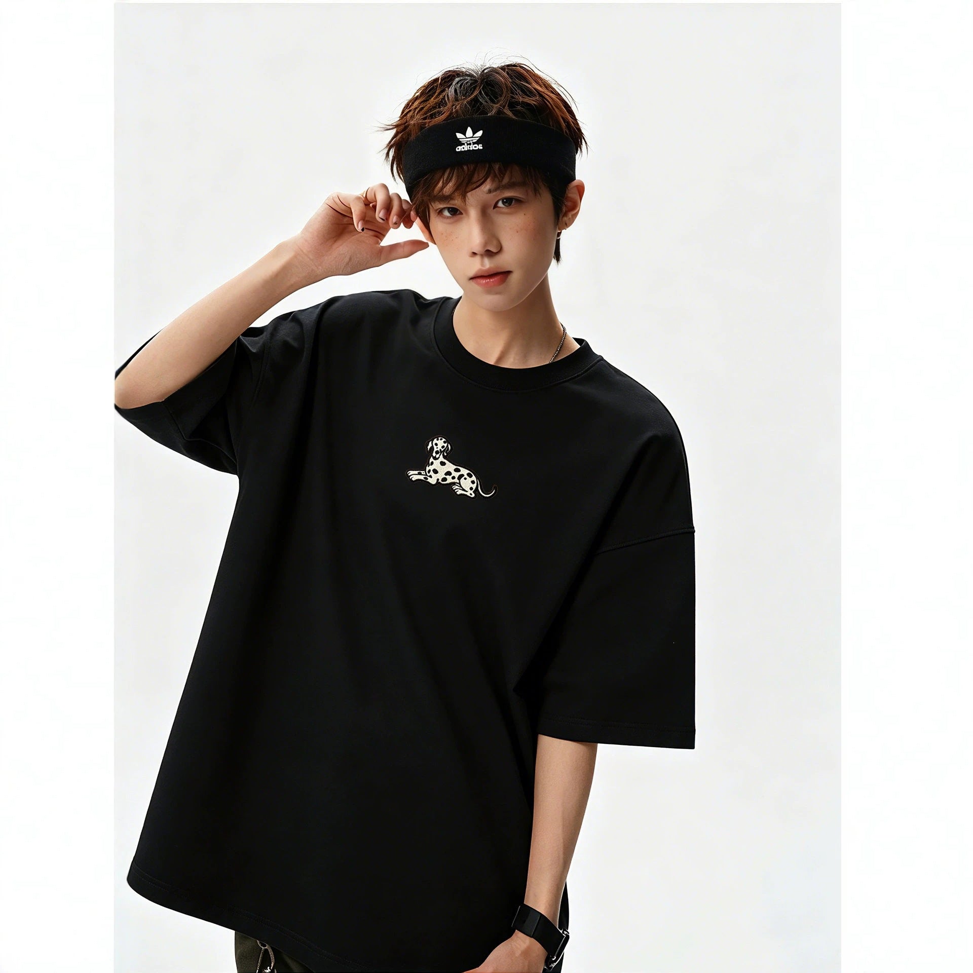 Men's Casual Sporty Short Sleeve High Street Round Neck Couple T-Shirt