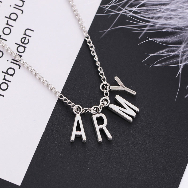 BTS Personal Necklace Park Jimin ARMY Alphabet Necklace