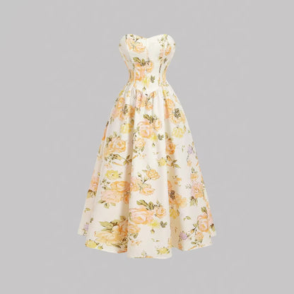 Sleeveless printed dress