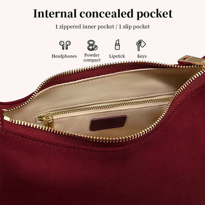 Copy of Vintage Winter Women's Bag - Fashionable Synthetic Suede Purse with Leather Tassels, Elegant Outdoor Travel Bag