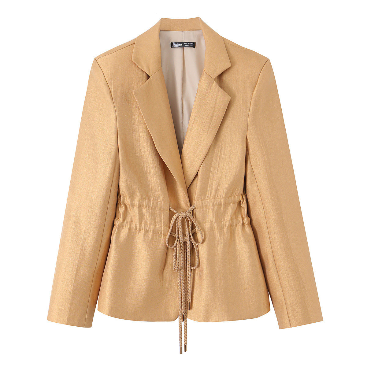 Single breasted drawstring design suit jacket