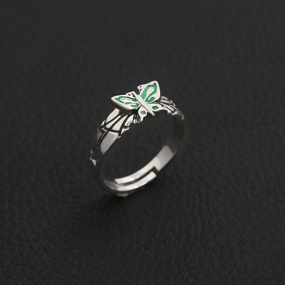 Bague JoJo's Bizarre Adventure Stone Ocean Ciel Papillon Xu Lun COS Bague Bijoux