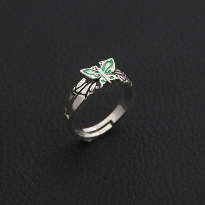 Bague JoJo's Bizarre Adventure Stone Ocean Ciel Papillon Xu Lun COS Bague Bijoux