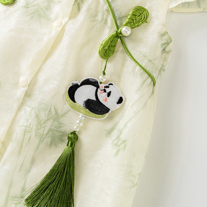 Short sleeved baby jumpsuit