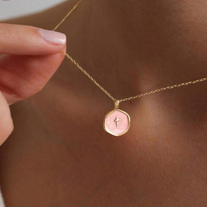 Drip Oil Cross Necklace Women's Cross