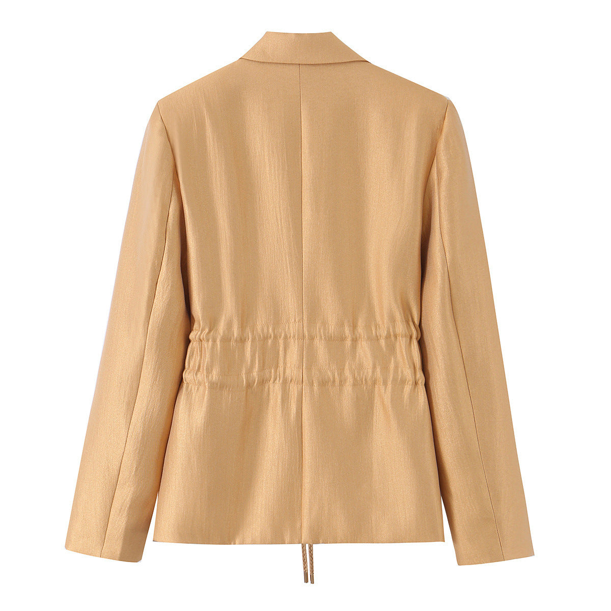 Single breasted drawstring design suit jacket