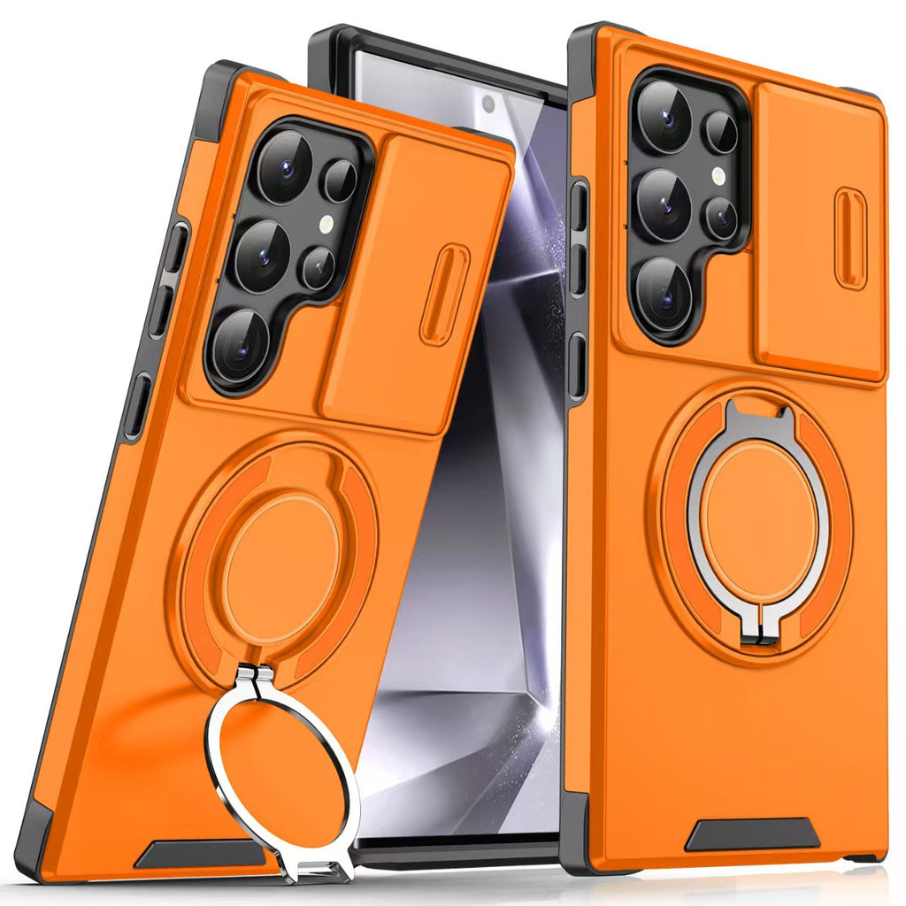 Étui de téléphone rotatif magnétique pour voiture Samsung S26 Ultra Coque avec rabat pour objectif A17 antichoc S25