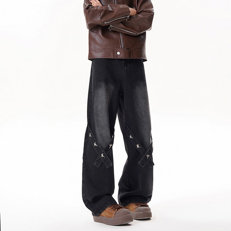 Jeans homme coupe droite décontractée