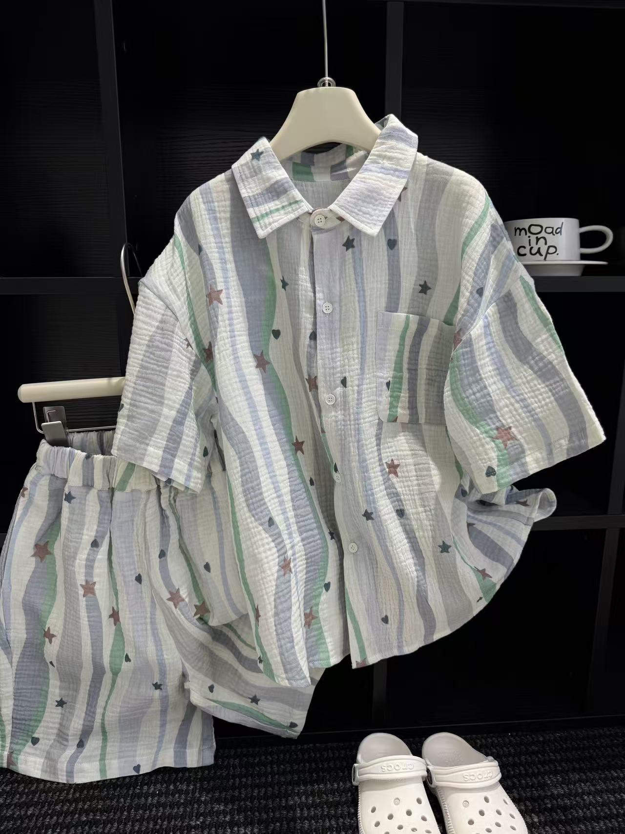Boys' summer pure cotton short sleeved set