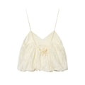 Spicy Girl Hollow Embroidered Bubble Short Top