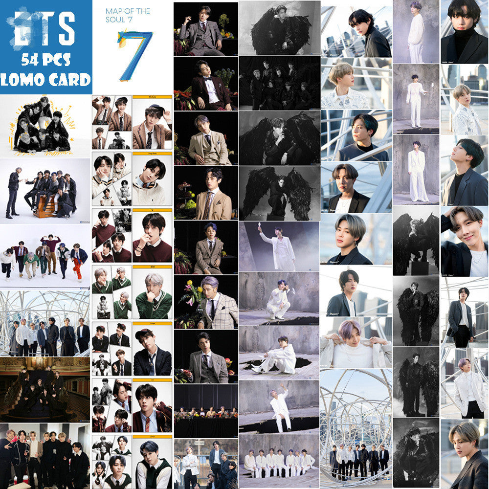 BTS' new album 54 lomo cards MAP OF THE SOUL 7 photocard postcards
