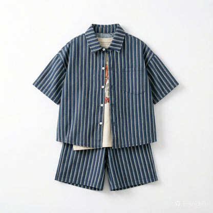 Boys' pure cotton short sleeved set