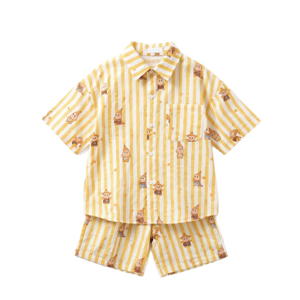 Boys' summer pure cotton short sleeved set