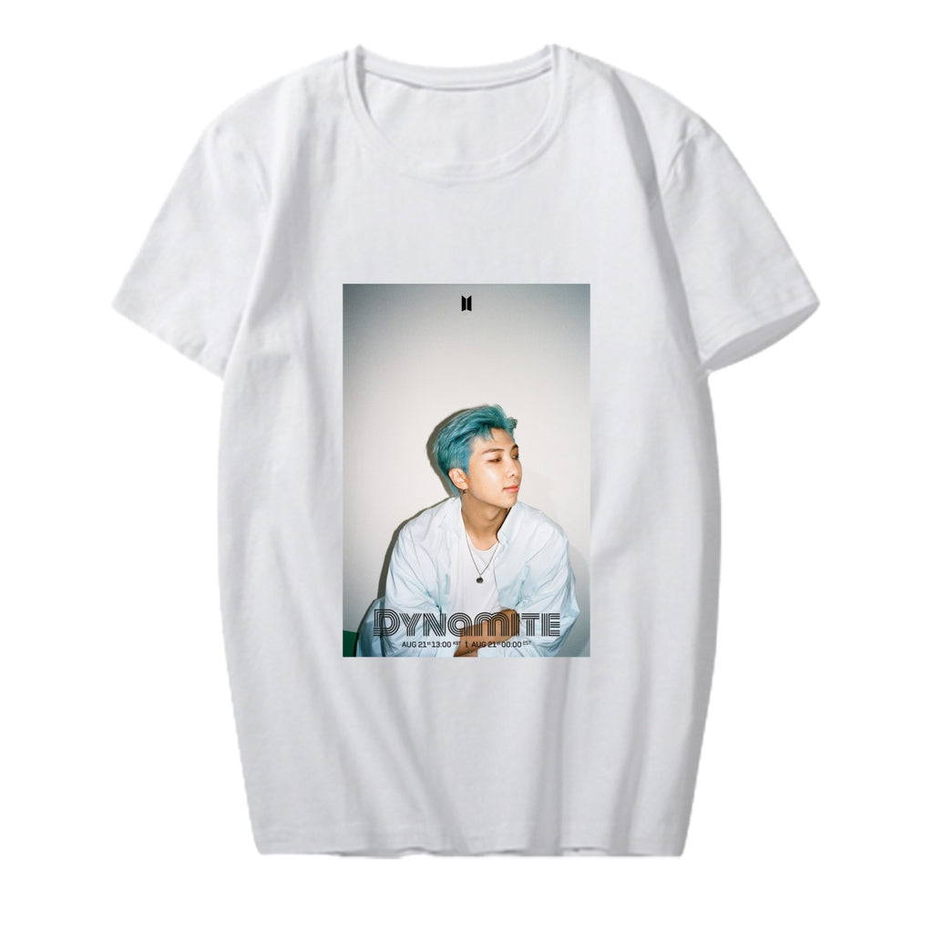 BTS New Album "Dynamite" Remix Teaser Photo Surrounding The Same Short-Sleeved T-Shirt for Women