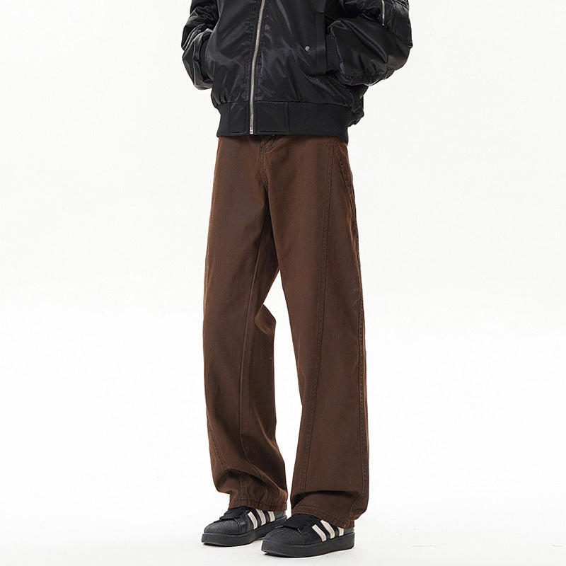 Pantalon en jean évasé asymétrique vintage pour homme