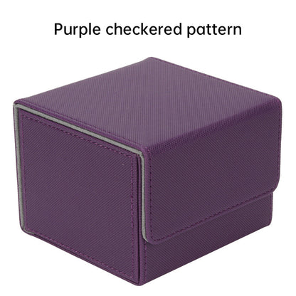 Magnetic Trading Card Storage Box - 100 Card Capacity (Sleeved), Waterproof & Stain Proof Collectors Case