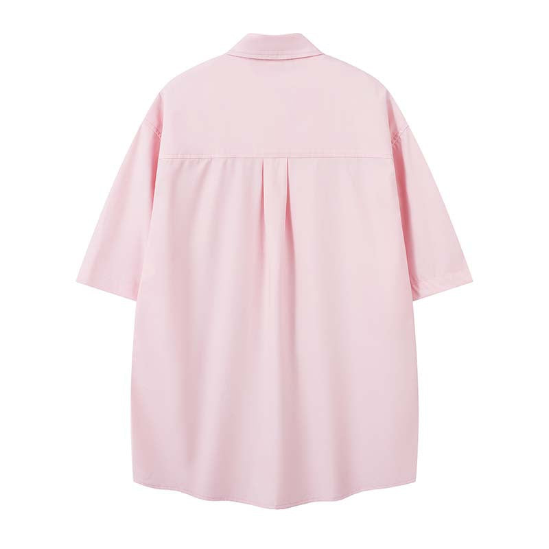 Anime character printed short sleeved shirt