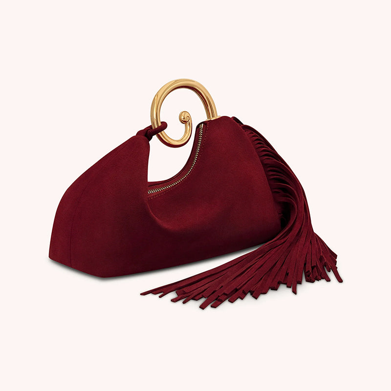 Copy of Vintage Winter Women's Bag - Fashionable Synthetic Suede Purse with Leather Tassels, Elegant Outdoor Travel Bag