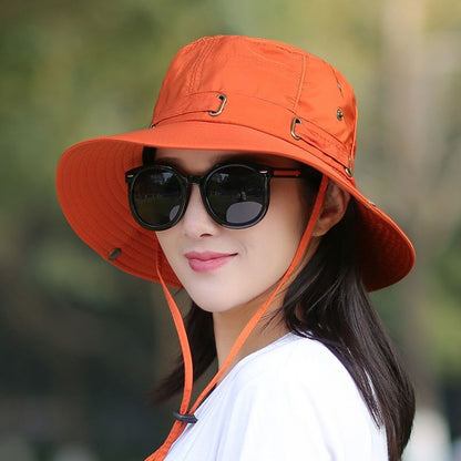 Eight-button head circumference 54-59cm Foldable Breathable Sun Hat