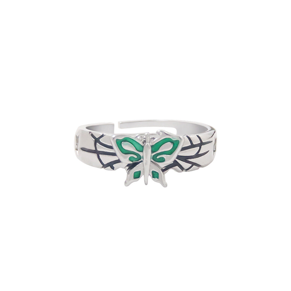 Bague JoJo's Bizarre Adventure Stone Ocean Ciel Papillon Xu Lun COS Bague Bijoux