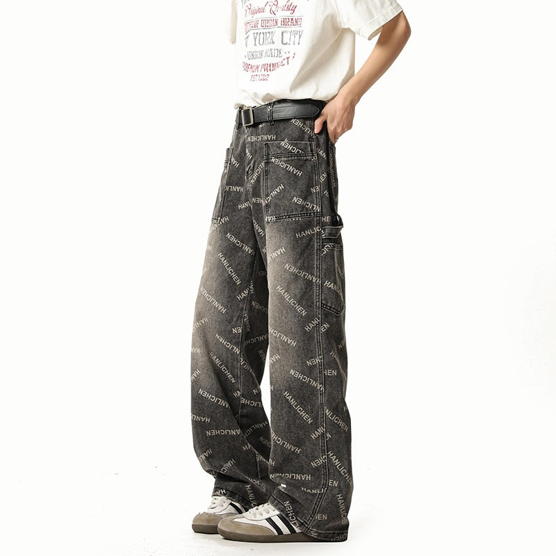 Pantalon en jean coupe droite pour homme