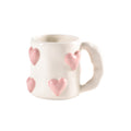 Tasse en céramique pêche cœur haute beauté rose fille cœur tasse couple tasse à eau tasse à café maison