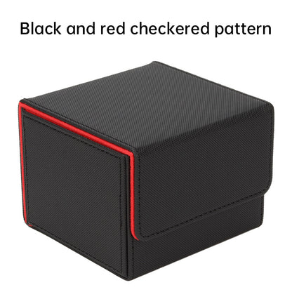 Magnetic Trading Card Storage Box - 100 Card Capacity (Sleeved), Waterproof & Stain Proof Collectors Case