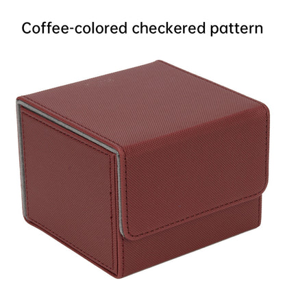 Magnetic Trading Card Storage Box - 100 Card Capacity (Sleeved), Waterproof & Stain Proof Collectors Case
