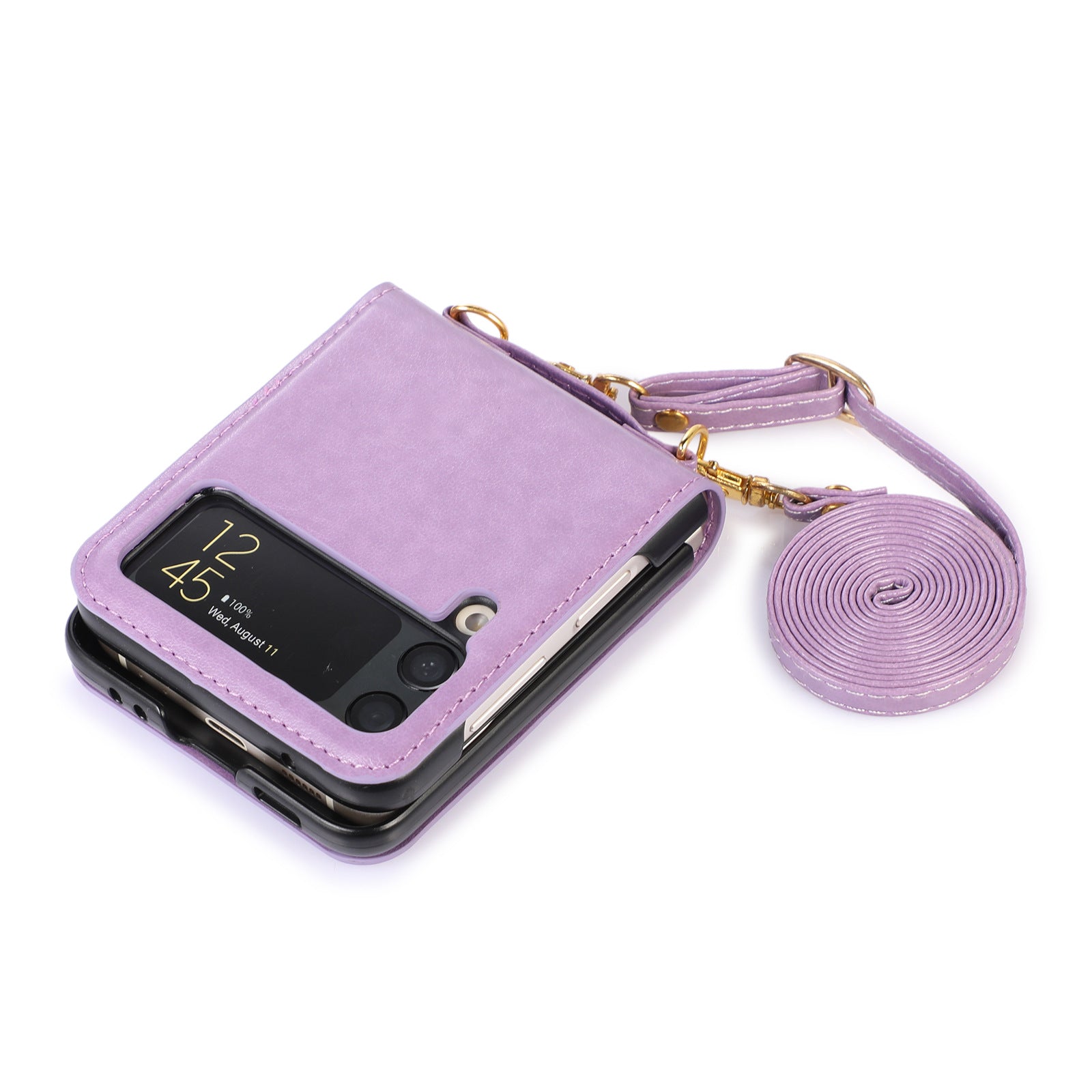 Nouvelle coque de téléphone à écran pliable Samsung Z Flip5 avec couverture de protection pour carte Galaxy Z Flip4 à extension diagonale