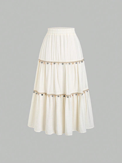 Elastic waist skirt