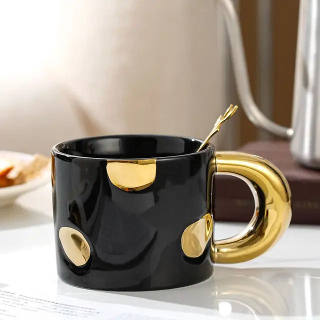 Tasse en céramique électrolytique créative, grande tasse à café de bureau avec anse, tasse de petit-déjeuner pour la maison, tasse à jus, tasses à lait, tasse à eau pour couple